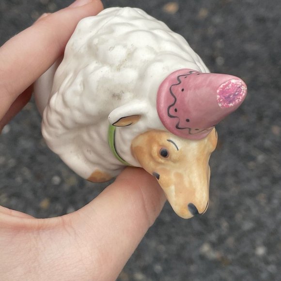 Pair of Vintage Tom Hatton Figural Ceramic Sugar & Creamer Set Sheep Lambs Cute! - Picture 13 of 16